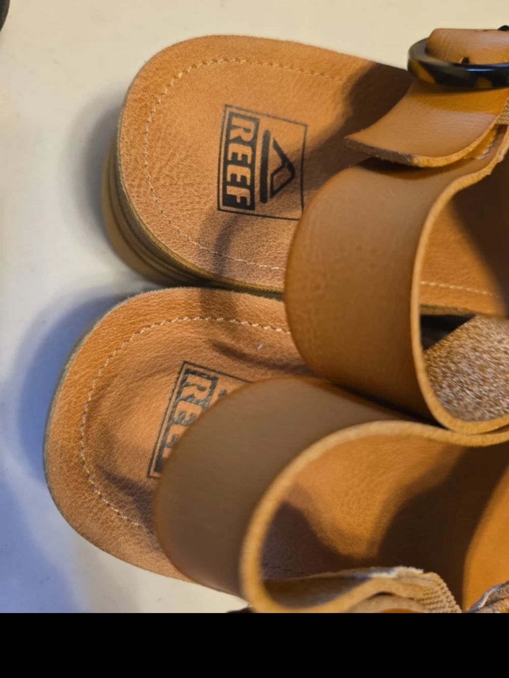 REEF Women's Tan Platform Sandal with Buckle - Picture 4 of 7